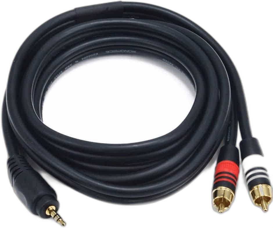 Monoprice Premium 3.5mm to RCA Cable, 1.8M Length