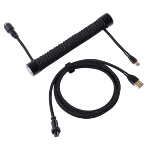 GravaStar Coiled Aviator USB Cable - Black / USB-A to USB-C