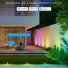 Govee Outdoor Spotlights 2 lighting up a garden with RGBWIC colors