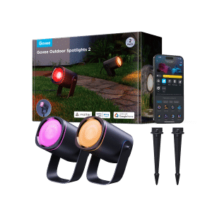 Govee Outdoor Spotlights 2 H7093 two-pack RGBWIC smart spotlights