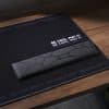 Close-up of the GravaStar 75% Keyboard Wrist Rest Pad PU leather surface and build quality