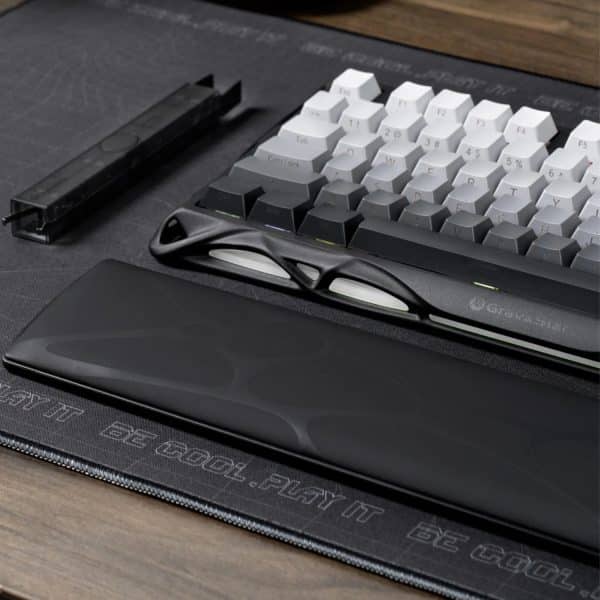GravaStar 75% Keyboard Wrist Rest Pad supporting natural wrist alignment during typing