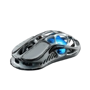 GravaStar Mercury M1 Pro Battle-Worn Silver Mist Wireless Gaming Mouse - 26000 DPI / 4K Dongle