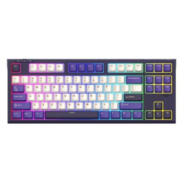 SADES Bate Wolf 87 TKL tri-mode mechanical keyboard Blackberry Mousse Purple - AX Store Kuwait