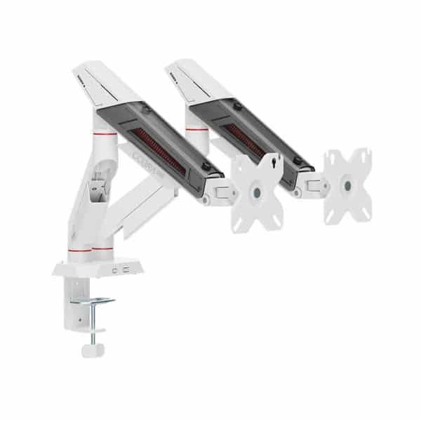 SADES Cobra dual monitor mount arm white up to 40 inch per arm