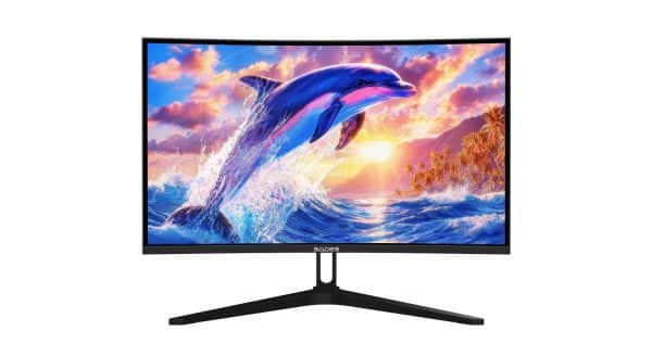 SADES FS-Dolphin-27 curved gaming monitor angled view