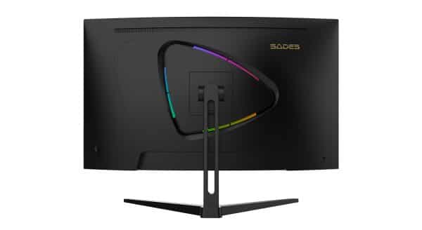 SADES FS-Dolphin-32 curved gaming monitor rear RGB view