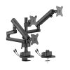 SADES Hydra SA-MS03 triple monitor mount arm full aluminum