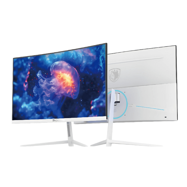 SADES NC-Pelagia 24 inch curved FHD 200Hz VA gaming monitor white front view