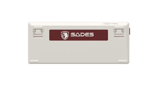 SADES Phantom Wolf 75 keyboard bordeaux red angled view