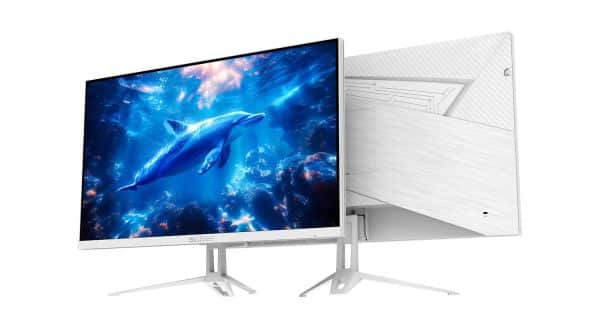 SADES RT-Dolphin gaming monitor white angled view