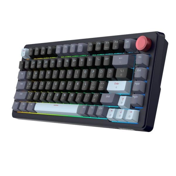 SADES Skyblade 82 keyboard black angled view