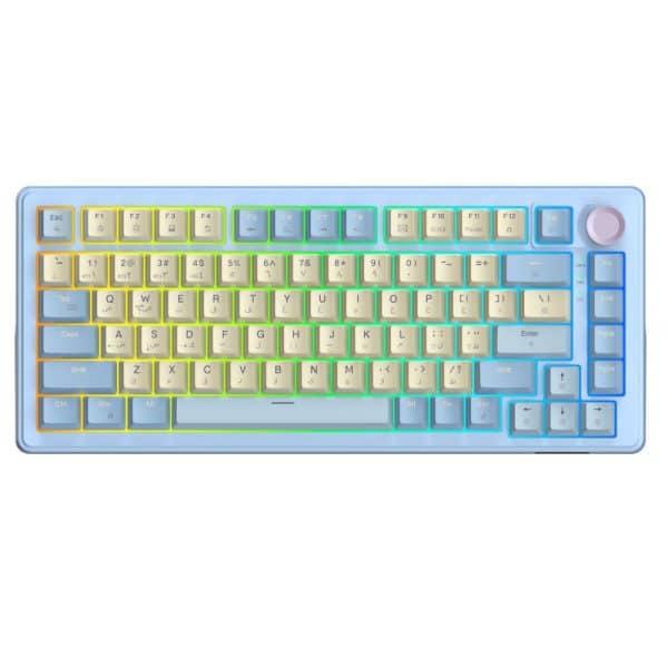 SADES Skyblade 82 wireless mechanical keyboard blue with knob