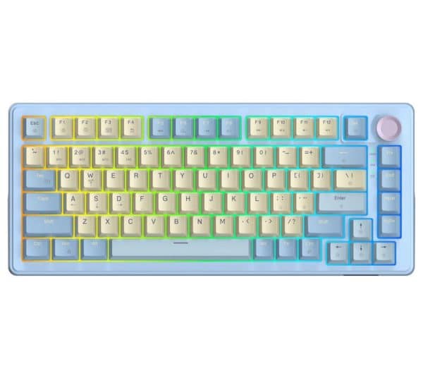 SADES Skyblade 82 keyboard blue angled view