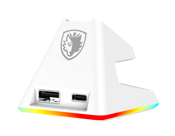 SADES Striker S2 white with RGB magnetic charging dock