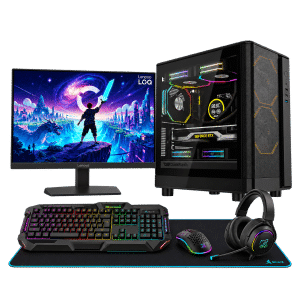 RTX 5060 Gaming PC – Ryzen 5 9600X – DB330M Black + Monitor