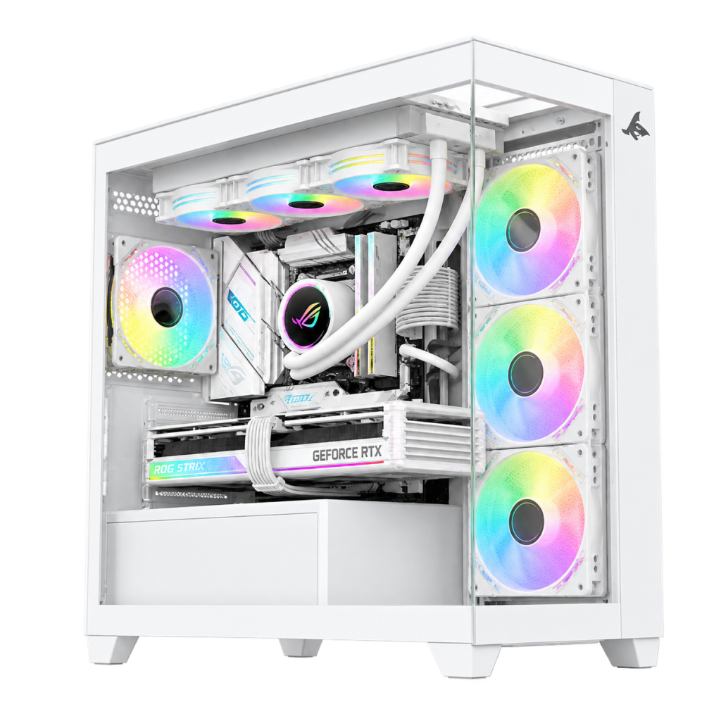 RTX 5070 Gaming PC – Ryzen 7 9700X – SharX XI700W White
