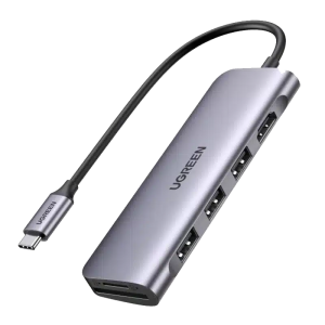 UGREEN CM195 70410 USB-C Hub with HDMI, 3× USB 3.0 & SD/TF