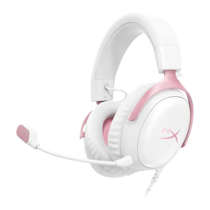 HyperX Cloud III Wired Gaming Headset - White/Pink