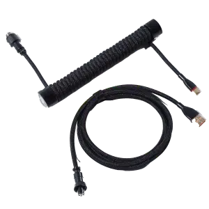 GravaStar Coiled Aviator USB Cable - Black / USB-A to USB-C