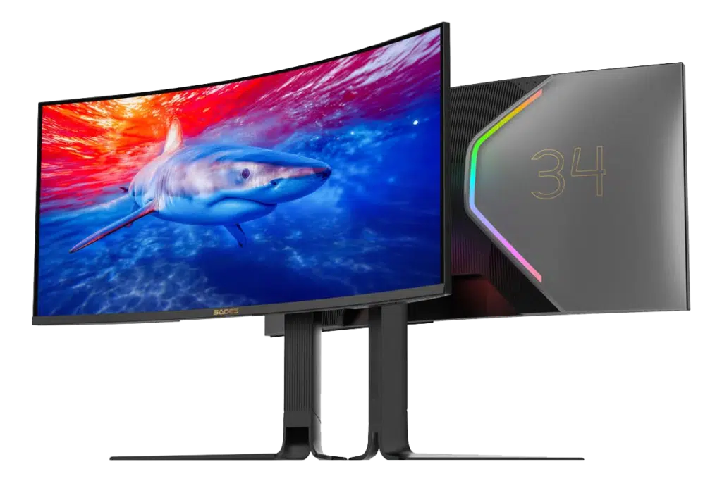 SADES BL-Shark 34" WQHD Curved Ultrawide Gaming Monitor - 165Hz / 0.5ms / 1000R