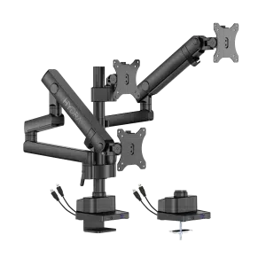 SADES Hydra SA-MS03 Triple Monitor Arm - Aluminum / Gas Spring / USB Ports