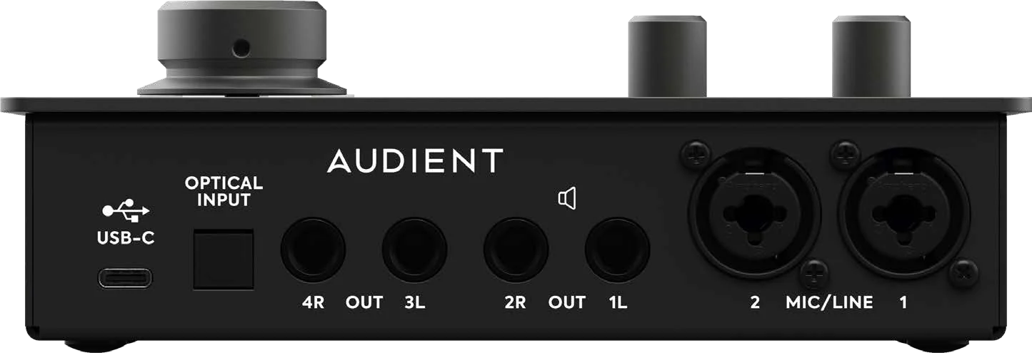 Audient iD14 MKII rear inputs and outputs