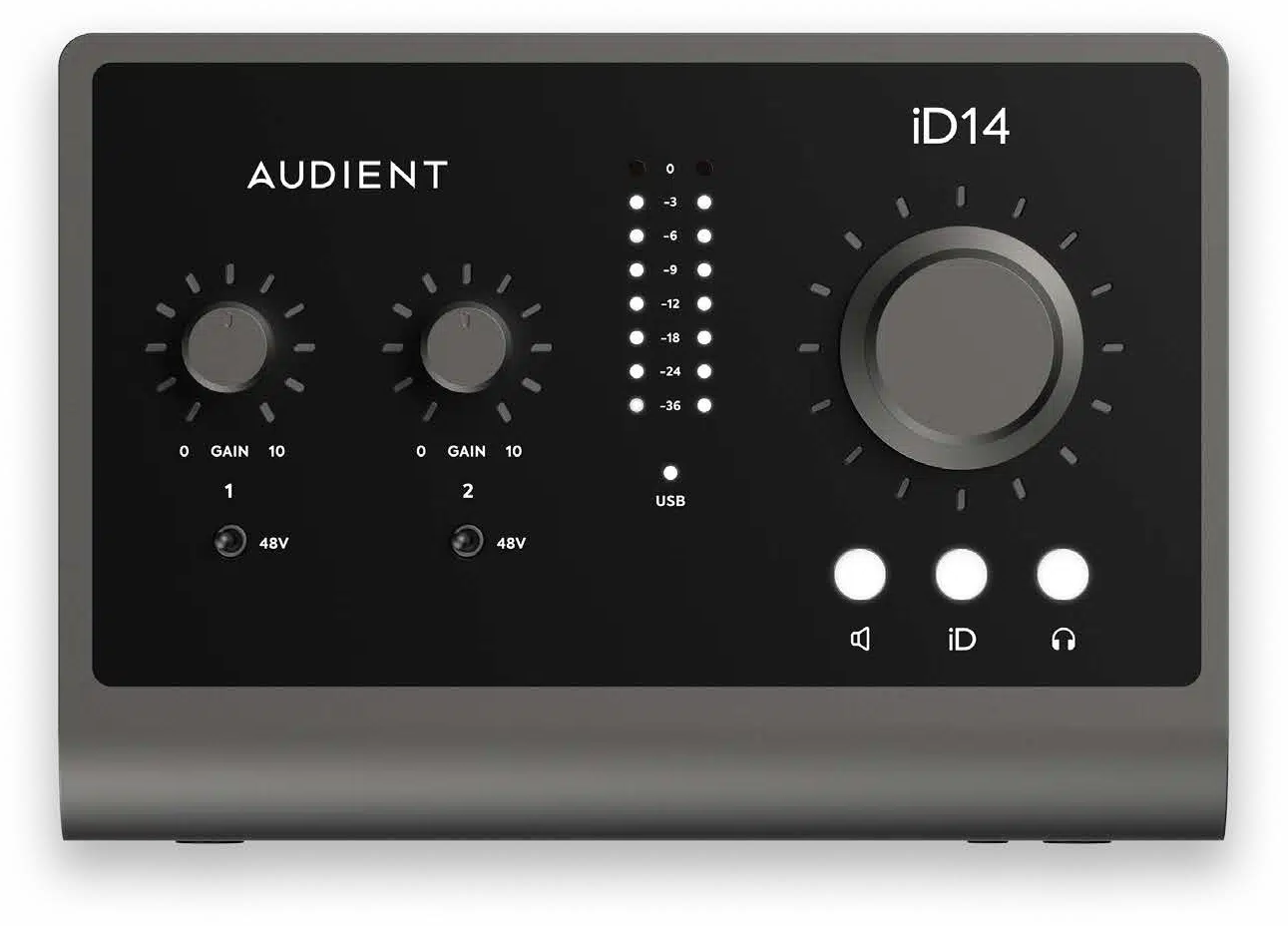 Audient iD14 MKII top controls