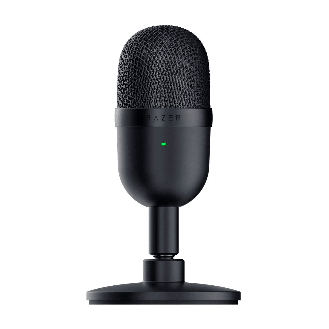 Razer Seiren Mini microphone on desktop stand