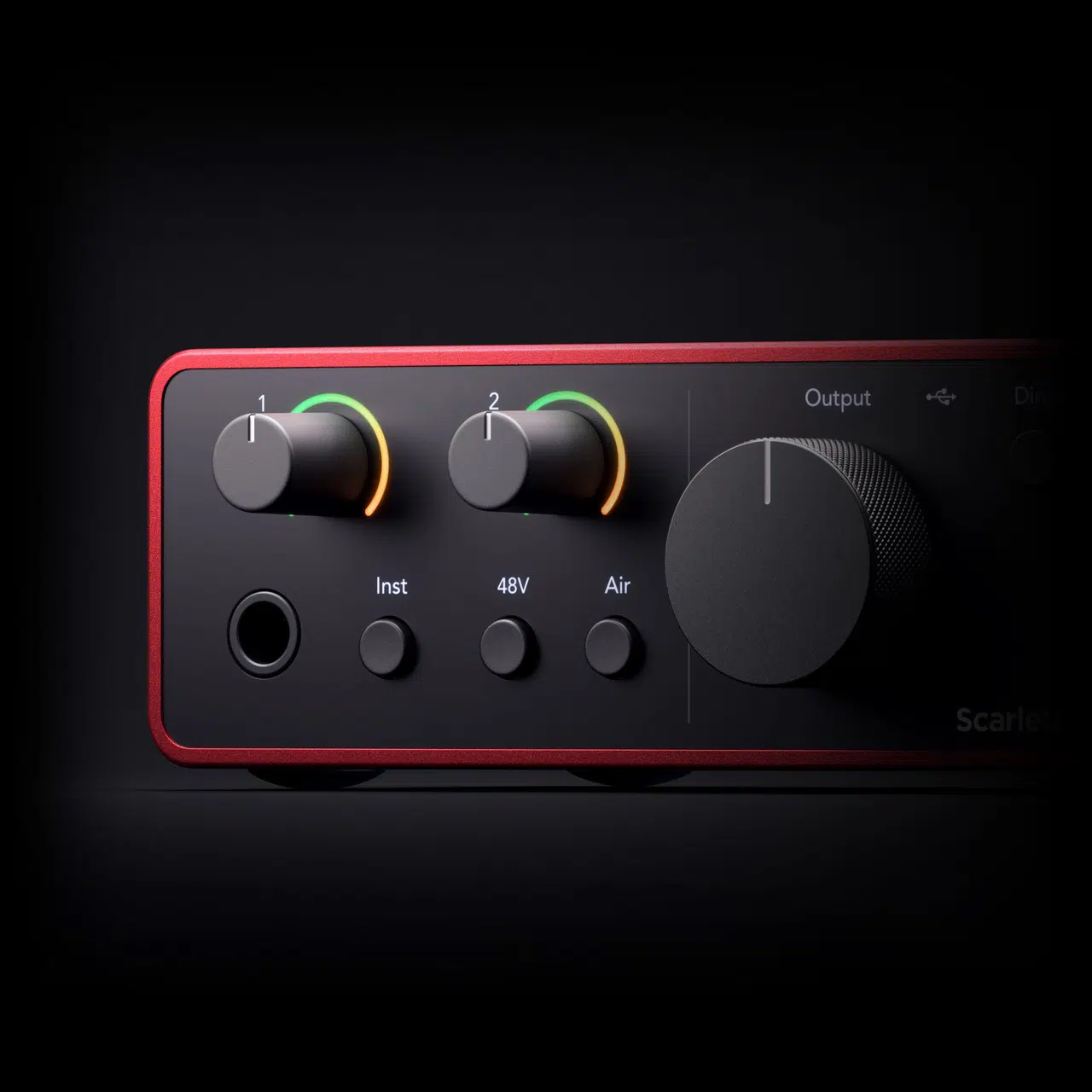 Focusrite Scarlett Solo 4th Gen gain controls and Air button