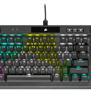 Corsair K70 RGB TKL Optical-Mechanical Keyboard, Black