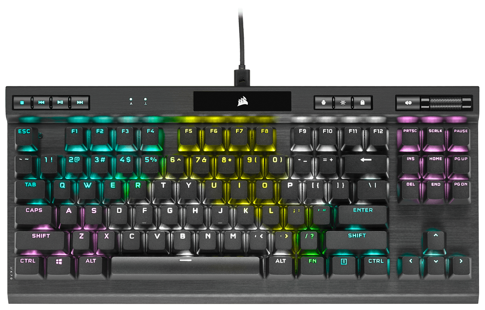 Corsair K70 RGB TKL Optical-Mechanical Keyboard, Black