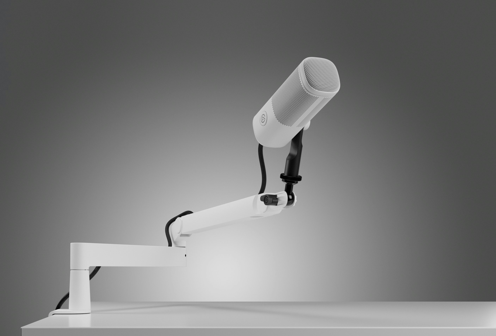 elgato wave mic arm lp white studio view