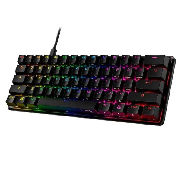 HyperX Alloy Origins 60 Mechanical Gaming Keyboard – Red Switch – English/Arabic – Black - AX Store Kuwait - 4
