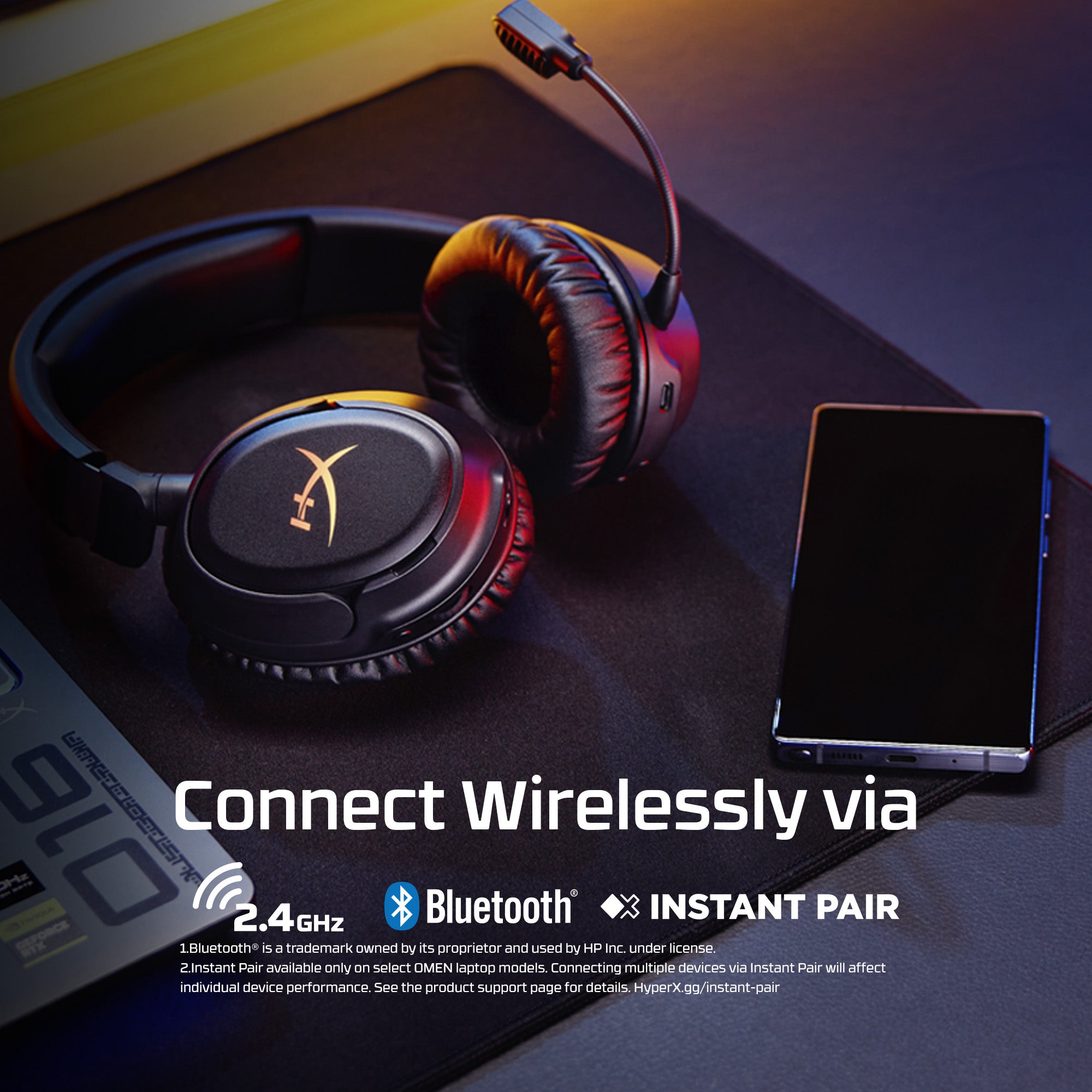HyperX Cloud Flight 2 wireless connection modes