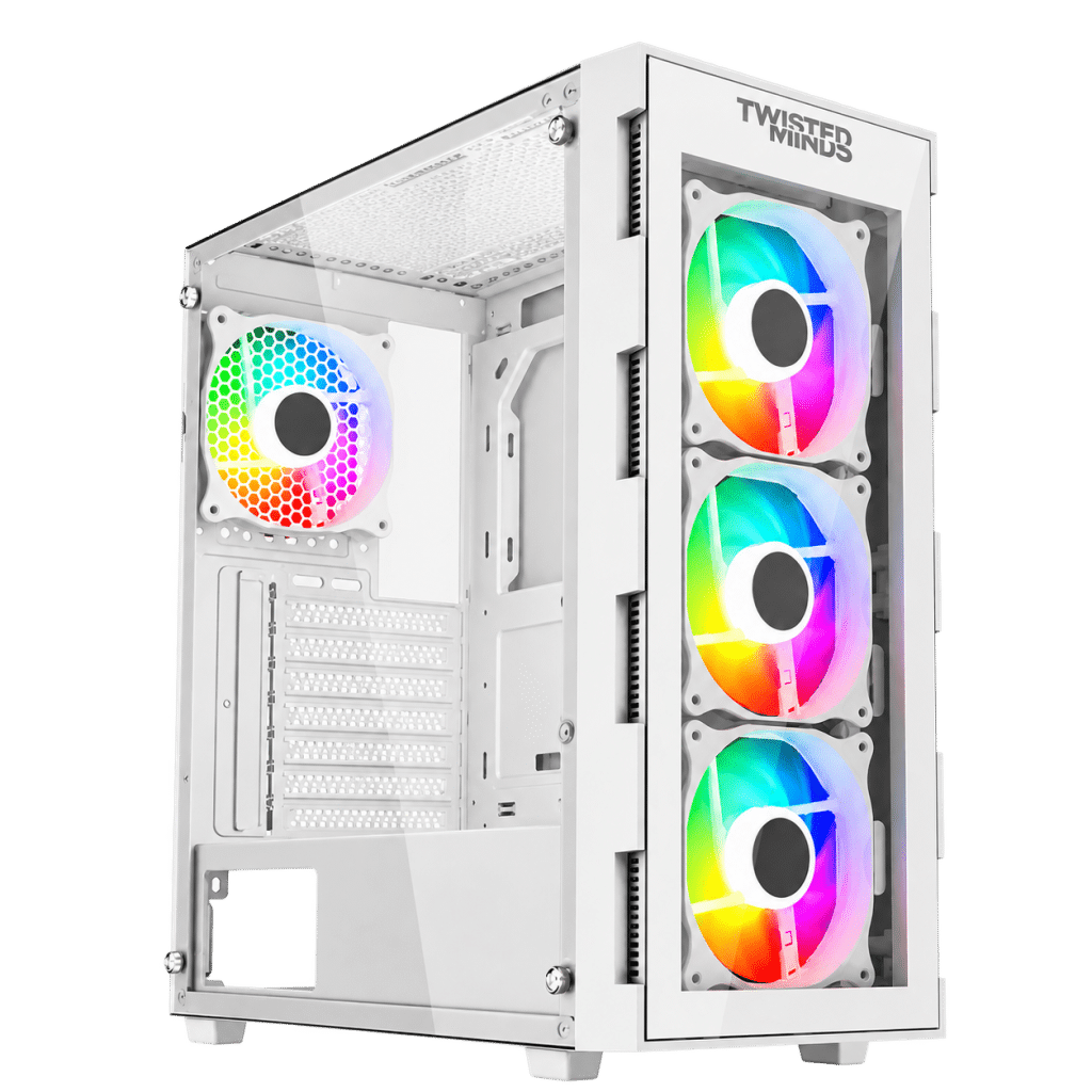 RTX 3050 6GB Gaming PC – i5-12400F – Twisted Minds Titan White