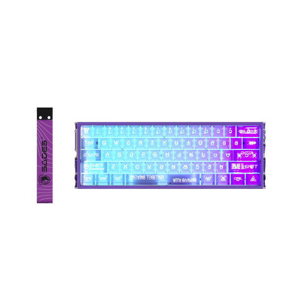 SADES Void Fission 60 Hall Effect magnetic keyboard purple