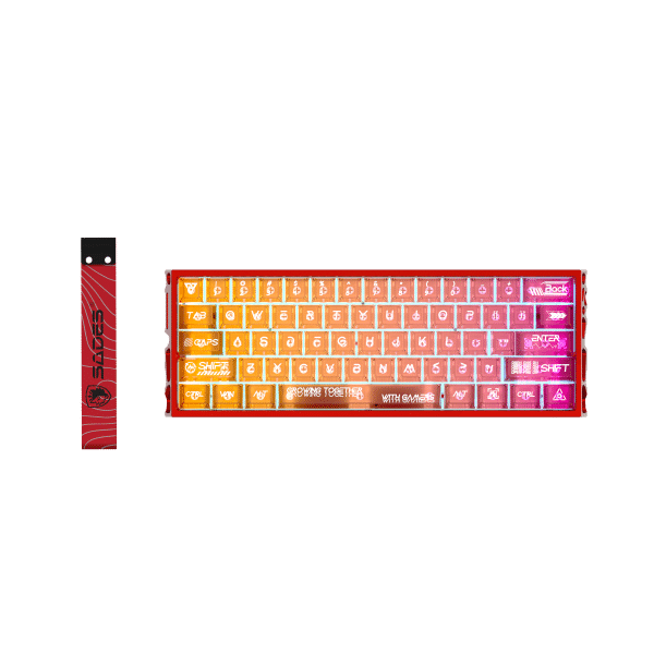 SADES Void Fission 60 Hall Effect magnetic keyboard red