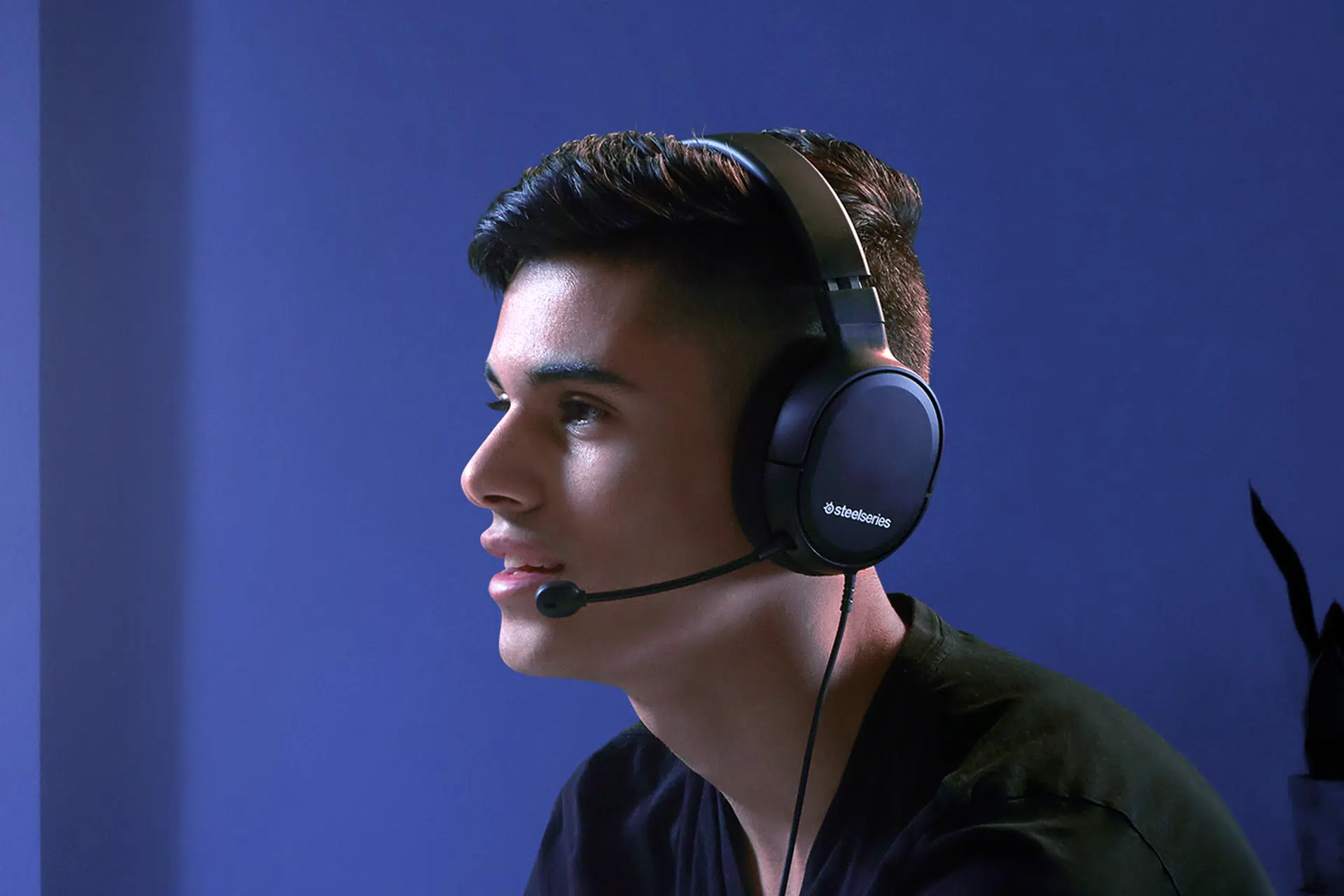 SteelSeries Arctis 1 PlayStation headset worn while gaming