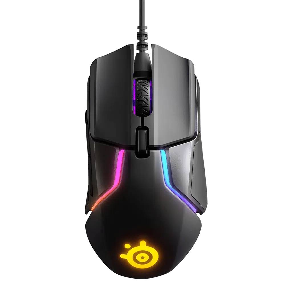 SteelSeries Rival 600 / 650 black gaming mouse Rival 600 wired top view
