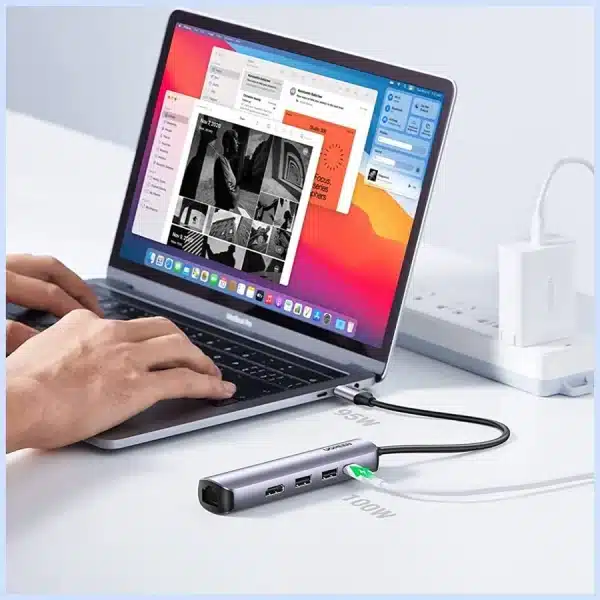 UGREEN CM418 10919 USB-C Adapter – 4K 60Hz HDMI, RJ45 & PD - AX Store Kuwait - 2