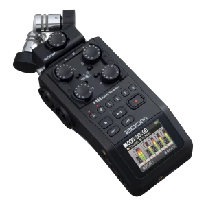 Zoom H6 All Black Portable Handy Recorder, 6-Input