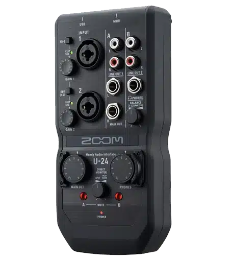 Zoom U-24 controls and inputs