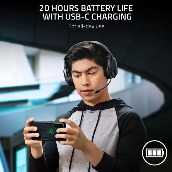 Razer Barracuda X (2022) Wireless Gaming Headset - Bluetooth 5.2, 50-Hour Battery - Black - AX Store Kuwait