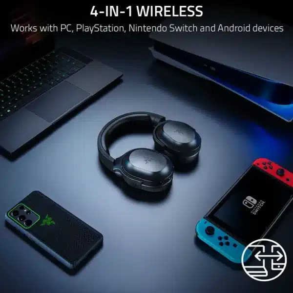 Razer Barracuda X (2022) Wireless Gaming Headset - Bluetooth 5.2, 50-Hour Battery - Black - AX Store Kuwait