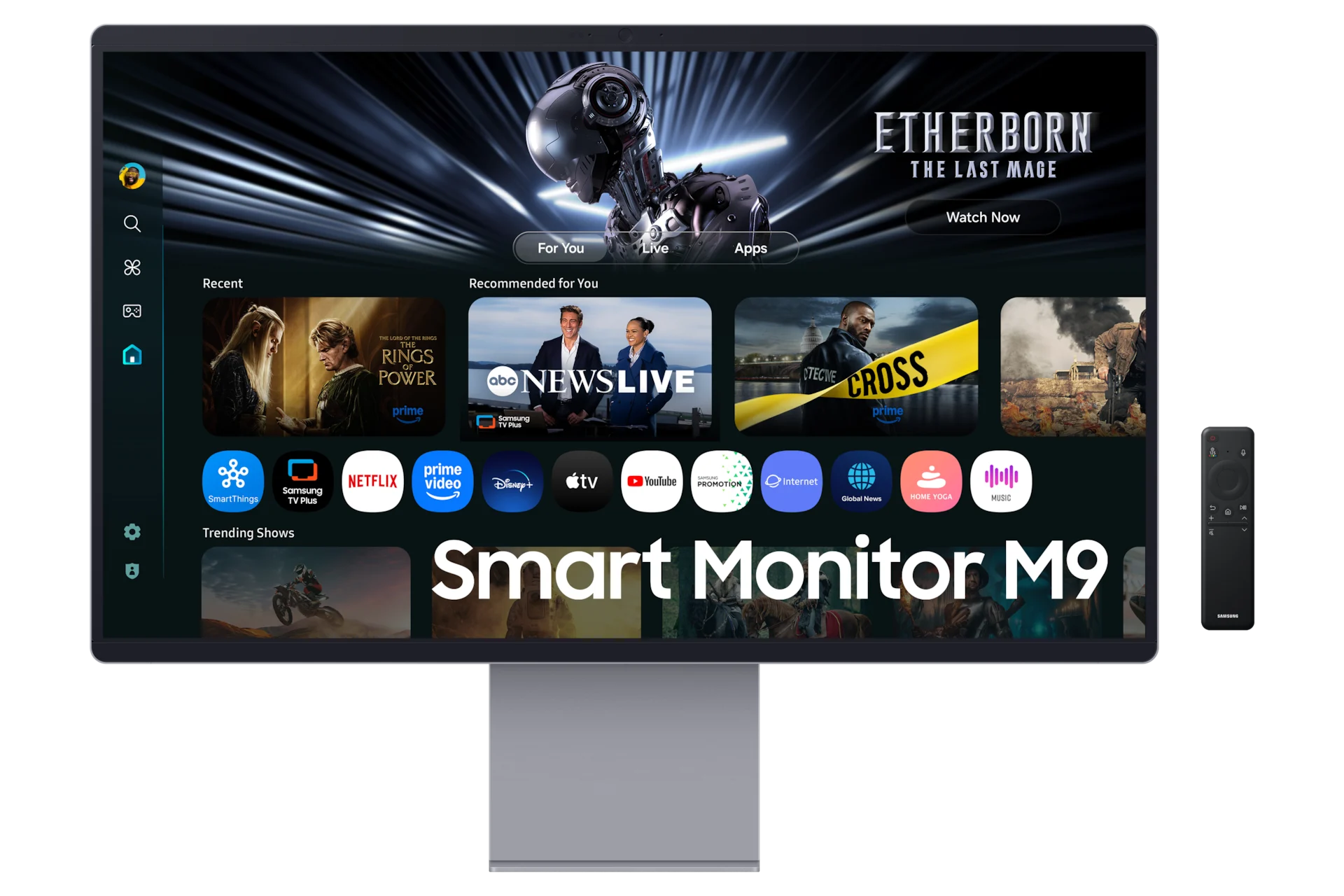 Samsung Smart Monitor M9 M90SF front Silver