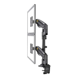 North Bayou H180 Dual Gas Spring Monitor Arm – 17–27", 2–9kg per Arm – Black