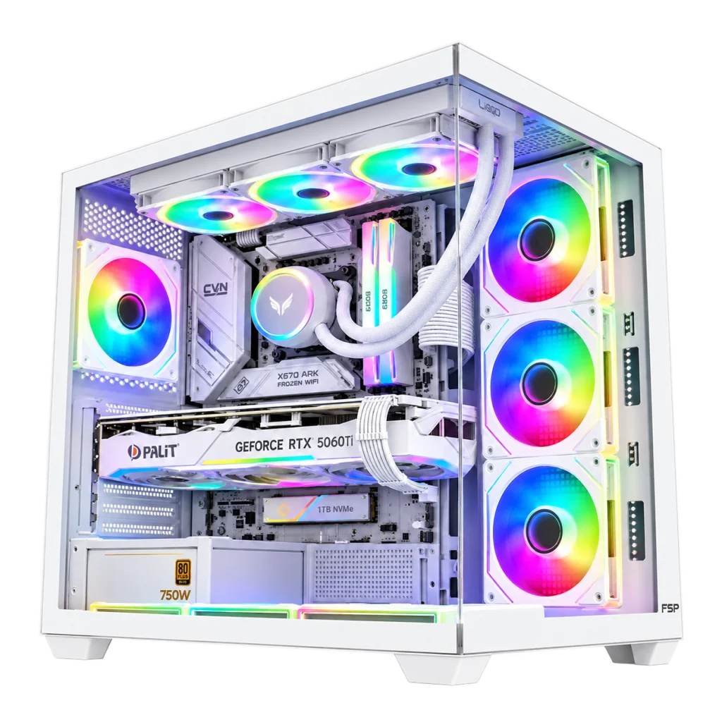 Intel Core i7-14700KF Gaming PC – RTX 5070 12GB, 16GB DDR5, 1TB SSD – White