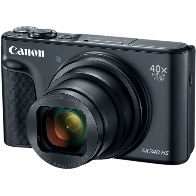 Canon PowerShot SX740 HS 20.3MP Digital Camera – 40x Optical Zoom, 4K – Black