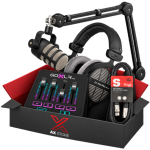 AX Stream Starter Audio Bundle – PodMic + GoXLR Mini + DT 990 PRO